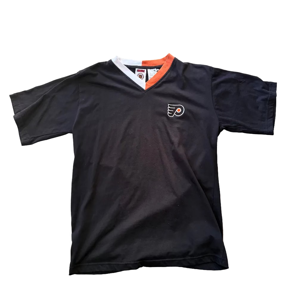 Flyers Embroidered V-Neck Tee Size L