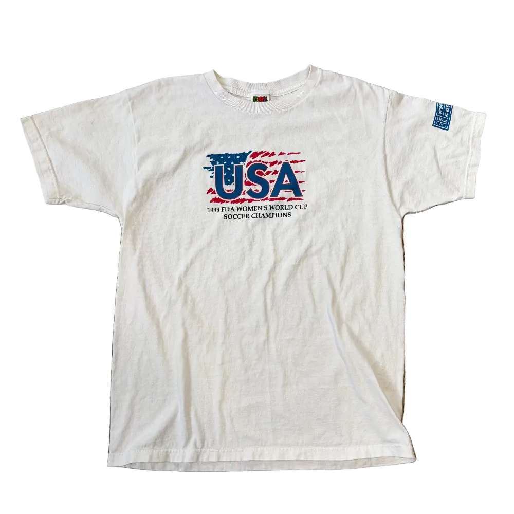 USA Women's Soccer World Cup Champions 1999 Tee Size M/L Front