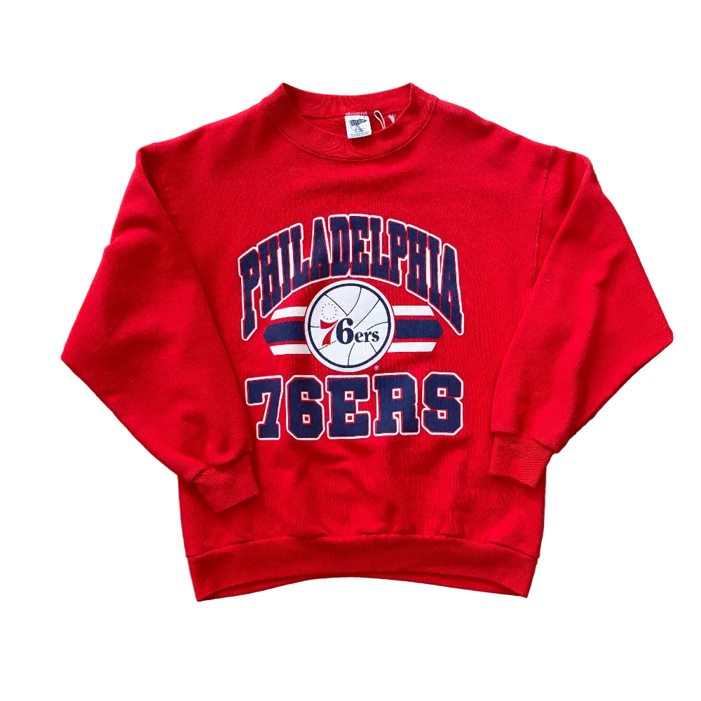 Philadelphia 76ers 80s Trench Crewneck Size M