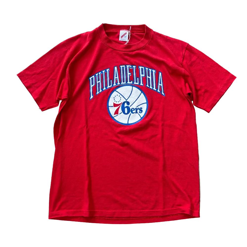 Philadelphia 76ers 80s Jerzees Tee Size Large