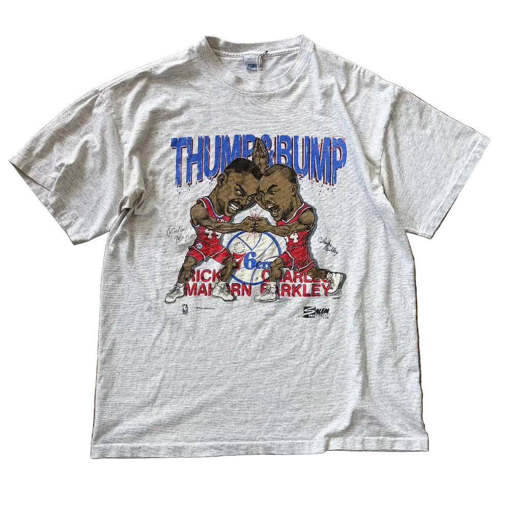 Philadelphia 76ers Charles Barkley x Rick Mahorn "Thump N Bump" Tee Size XL